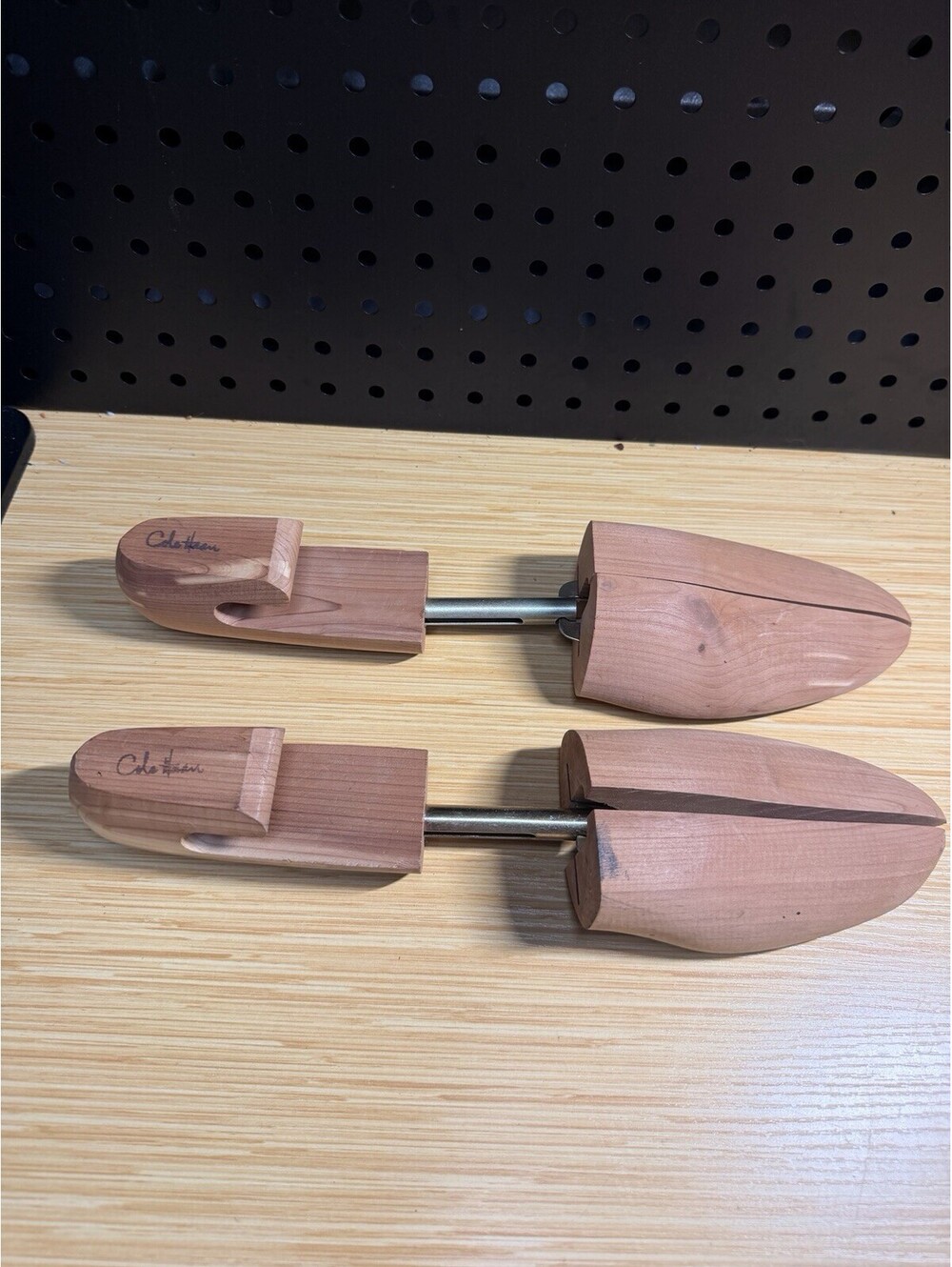 Cole Haan Spring-Loaded Cedar Wood Adjustable Shoe Tree Stretcher Size XL Men's